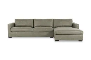 Urban Leather Right Chaise Sofa, Texas Moss, by Lounge Lovers by Lounge Lovers, a Sofas for sale on Style Sourcebook