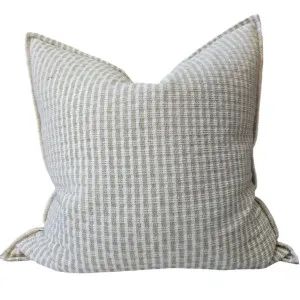 Celeste Linen Cotton Cushion 55cm Square  - Natural by Macey & Moore, a Cushions, Decorative Pillows for sale on Style Sourcebook