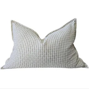 Celeste Linen Cotton Cushion 40x60cm Lumbar  - Natural by Macey & Moore, a Cushions, Decorative Pillows for sale on Style Sourcebook