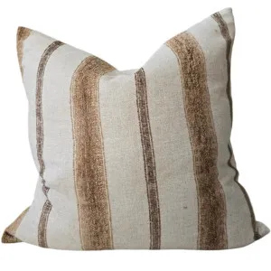 RESTOCK APRIL | Sadie Linen Chenille Cushion 55cm Square - Natural | Cinnamon by Macey & Moore, a Cushions, Decorative Pillows for sale on Style Sourcebook