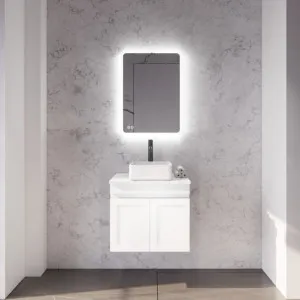 Riva Miami Matte White 600mm Single Bowl Wall Hung Vanity by Riva, a Vanities for sale on Style Sourcebook