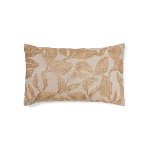 Sorima cushion cover in beige cotton and jute embroidery feature, 30 x 50 cm by Kave Home, a Cushions, Decorative Pillows for sale on Style Sourcebook