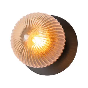 Dakota Reeded Glass Disc Wall Light by Fat Shack Vintage, a Wall Lighting for sale on Style Sourcebook