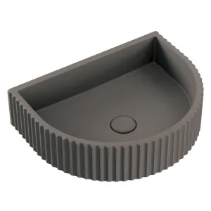 Valentina Fluted Arch Concrete Wall Basin, Warm Grey by Fienza, a Basins for sale on Style Sourcebook