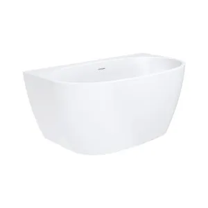 Keeto Back-To-Wall Acrylic Bath with Overflow, 1300mm by Fienza, a Bathtubs for sale on Style Sourcebook