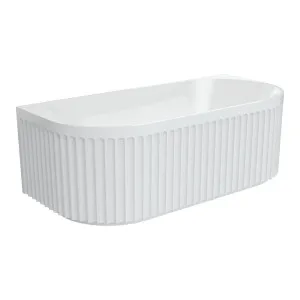 Eleanor Fluted Back-to-Wall Acrylic Bath, 1700mm by Fienza, a Bathtubs for sale on Style Sourcebook