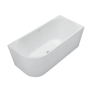 Isabella Left-Hand Acrylic Corner Bath with Overflow, Gloss White, 1500mm by Fienza, a Bathtubs for sale on Style Sourcebook