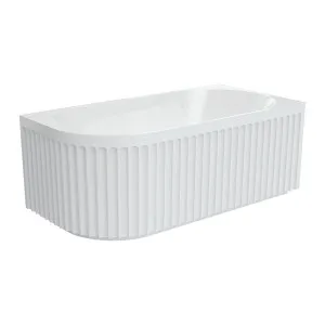 Eleanor Fluted Left-Hand Acrylic Corner Bath, 1500mm by Fienza, a Bathtubs for sale on Style Sourcebook