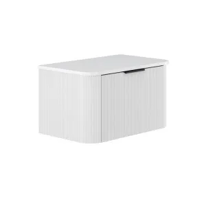 Minka Curved Satin White 750 Wall Hung Cabinet by Fienza, a Vanities for sale on Style Sourcebook