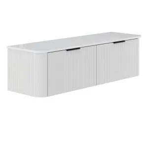 Minka Curved Satin White 1500 Wall Hung Cabinet by Fienza, a Vanities for sale on Style Sourcebook