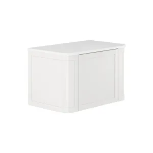 Mila Curved Satin White 750 Wall Hung Cabinet by Fienza, a Vanities for sale on Style Sourcebook