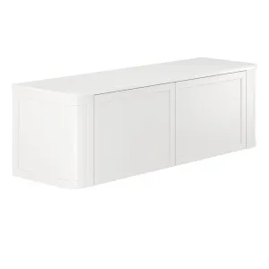 Mila Curved Satin White 1500 Wall Hung Cabinet by Fienza, a Vanities for sale on Style Sourcebook