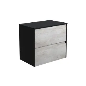 Amato Industrial 750 Wall-Hung Cabinet, Satin Black Panels by Fienza, a Vanities for sale on Style Sourcebook