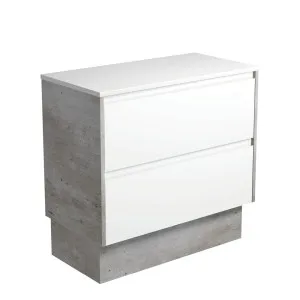 Amato Satin White 900 Cabinet on Kickboard, Industrial Panels by Fienza, a Vanities for sale on Style Sourcebook