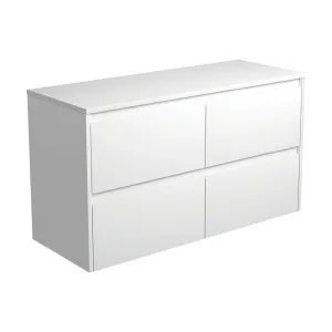 Amato Satin White 1200 Wall-Hung Cabinet, Satin White Panels by Fienza, a Vanities for sale on Style Sourcebook