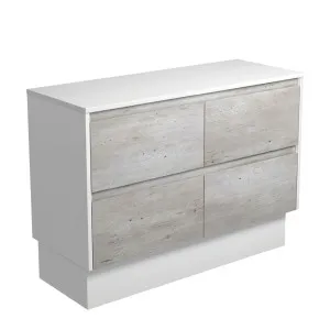 Amato Industrial 1200 Cabinet on Kickboard, Satin White Panels by Fienza, a Vanities for sale on Style Sourcebook