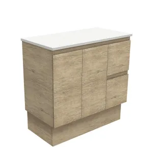 Edge Scandi Oak 900 Cabinet on Kickboard, Right Hand Drawers by Fienza, a Vanities for sale on Style Sourcebook