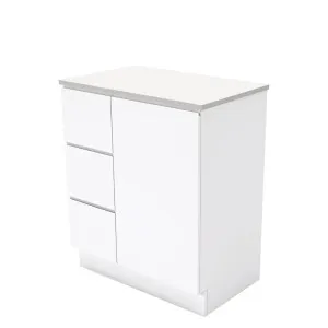 Fingerpull Gloss White 750 Cabinet on Kickboard, Left Hand Drawers by Fienza, a Vanities for sale on Style Sourcebook