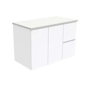 Fingerpull Gloss White 900 Wall-Hung Cabinet, Right Hand Drawers by Fienza, a Vanities for sale on Style Sourcebook