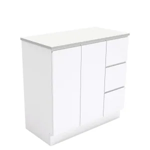 Fingerpull Gloss White 900 Cabinet on Kickboard, Right Hand Drawers by Fienza, a Vanities for sale on Style Sourcebook