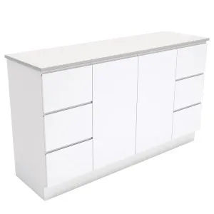 Fingerpull Gloss White 1500 Cabinet on Kickboard by Fienza, a Vanities for sale on Style Sourcebook