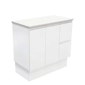 Fingerpull Satin White 900 Cabinet on Kickboard, Right Hand Drawers by Fienza, a Vanities for sale on Style Sourcebook