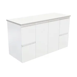 Fingerpull Satin White 1200 Wall-Hung Cabinet by Fienza, a Vanities for sale on Style Sourcebook