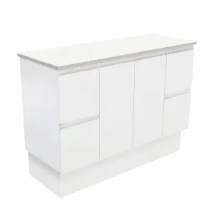 Fingerpull Satin White 1200 Cabinet on Kickboard by Fienza, a Vanities for sale on Style Sourcebook