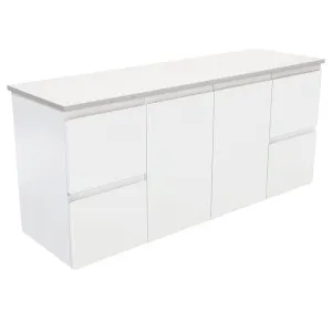 Fingerpull Satin White 1500 Wall-Hung Cabinet by Fienza, a Vanities for sale on Style Sourcebook