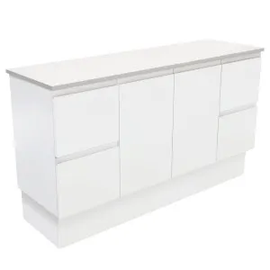 Fingerpull Satin White 1500 Cabinet on Kickboard by Fienza, a Vanities for sale on Style Sourcebook