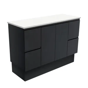 Fingerpull Satin Black 1200 Cabinet on Kickboard by Fienza, a Vanities for sale on Style Sourcebook