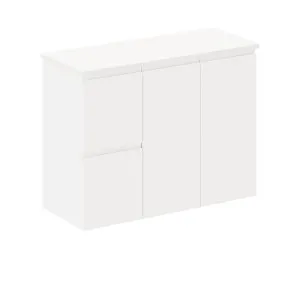 Siska 900mm Ensuite Depth Wall Hung Cabinet, Left Drawers by Fienza, a Vanities for sale on Style Sourcebook