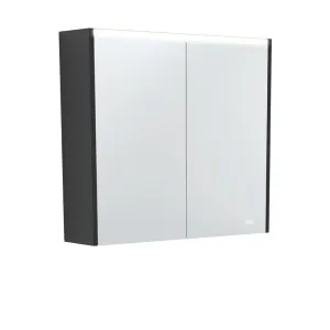 750 LED Mirror Cabinet with Satin Black Side Panels by Fienza, a Shaving Cabinets for sale on Style Sourcebook