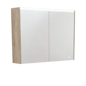 900 LED Mirror Cabinet with Scandi Oak Side Panels by Fienza, a Shaving Cabinets for sale on Style Sourcebook