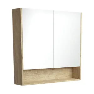 900 Mirror Cabinet with Display Shelf, Scandi Oak by Fienza, a Shaving Cabinets for sale on Style Sourcebook