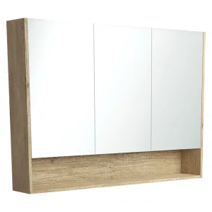 1200 Mirror Cabinet with Display Shelf, Scandi Oak by Fienza, a Shaving Cabinets for sale on Style Sourcebook