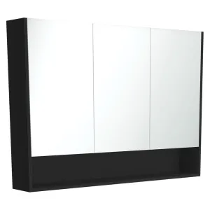 1200 Mirror Cabinet with Display Shelf, Satin Black by Fienza, a Shaving Cabinets for sale on Style Sourcebook