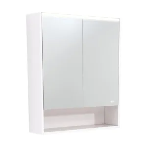 750 LED Mirror Cabinet with Display Shelf, Gloss White by Fienza, a Illuminated Mirrors for sale on Style Sourcebook