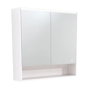 900 LED Mirror Cabinet with Display Shelf, Gloss White by Fienza, a Illuminated Mirrors for sale on Style Sourcebook