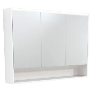 1200 LED Mirror Cabinet with Display Shelf, Satin White by Fienza, a Illuminated Mirrors for sale on Style Sourcebook