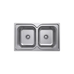 Tiva 780 Double Kitchen Sink, No Tap Hole by Fienza, a Kitchen Sinks for sale on Style Sourcebook