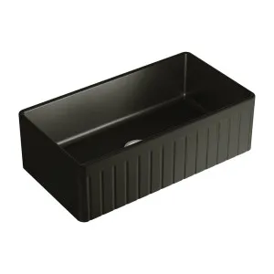 Benson Single Butler Sink, Large, Matte Black by Fienza, a Kitchen Sinks for sale on Style Sourcebook