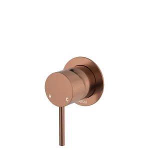 Kaya Wall Mixer, Small Round Plate, Brushed Copper by Fienza, a Shower Heads & Mixers for sale on Style Sourcebook