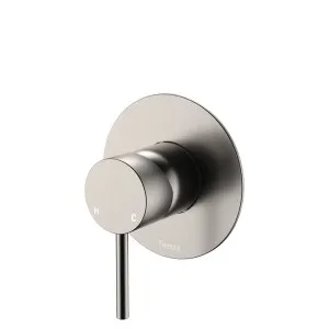 Kaya Wall Mixer, Large Round Plate, Brushed Nickel by Fienza, a Shower Heads & Mixers for sale on Style Sourcebook