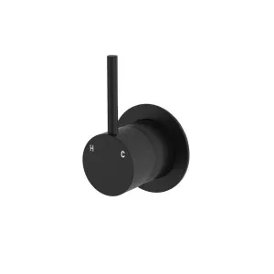 Kaya Up Wall Mixer, Small Round Plate, Matte Black by Fienza, a Shower Heads & Mixers for sale on Style Sourcebook