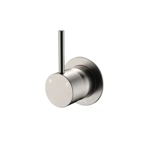 Kaya Up Wall Mixer, Small Round Plate, Brushed Nickel by Fienza, a Shower Heads & Mixers for sale on Style Sourcebook