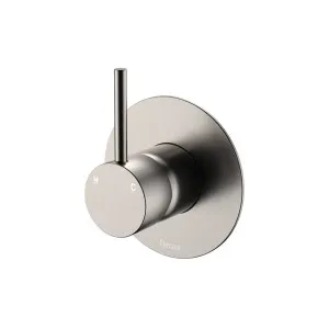 Kaya Up Wall Mixer, Large Round Plate, Brushed Nickel by Fienza, a Shower Heads & Mixers for sale on Style Sourcebook