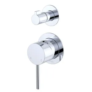 Kaya Wall Diverter Mixer, Small Round Plates, Chrome by Fienza, a Shower Heads & Mixers for sale on Style Sourcebook