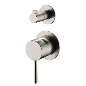 Kaya Wall Diverter Mixer, Small Round Plates, Brushed Nickel by Fienza, a Shower Heads & Mixers for sale on Style Sourcebook