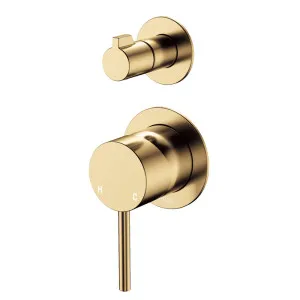 Kaya Wall Diverter Mixer, Small Round Plates, Urban Brass by Fienza, a Shower Heads & Mixers for sale on Style Sourcebook